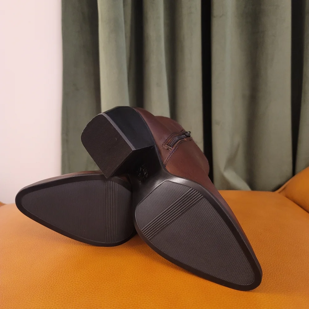 NATURALIZER Fairmonf Brown Leather Ankle Boots Size 7.5 - Picture 7 of 7